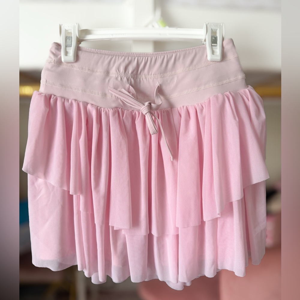 Light Pink Made by Molly Tiered Mesh Skort